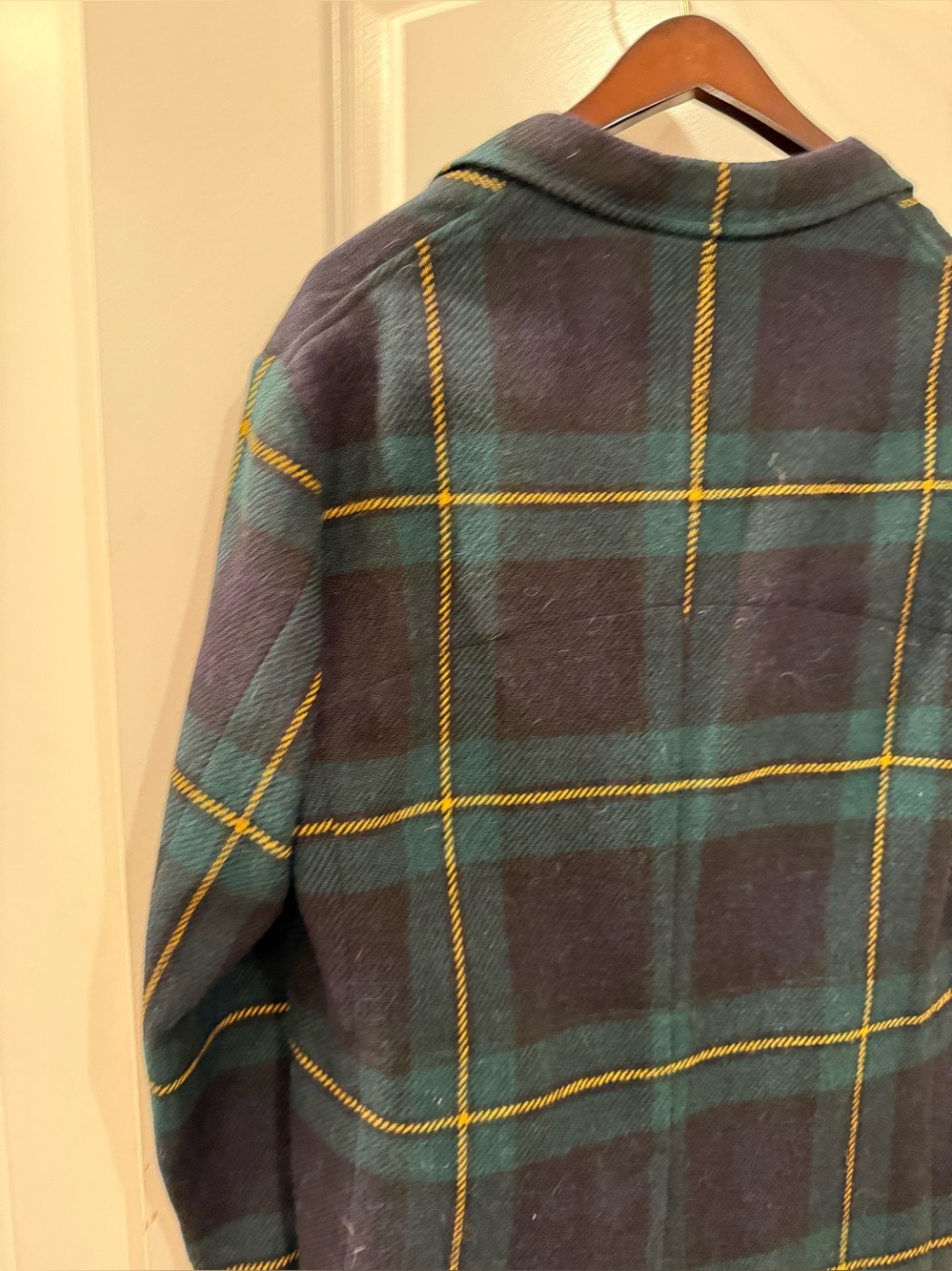 Polo by Ralph Lauren Navy & Green Plaid Sport Coat with Gold Accents - Picture 4 of 15